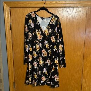 Derek Heart Black Floral Maternity Dress